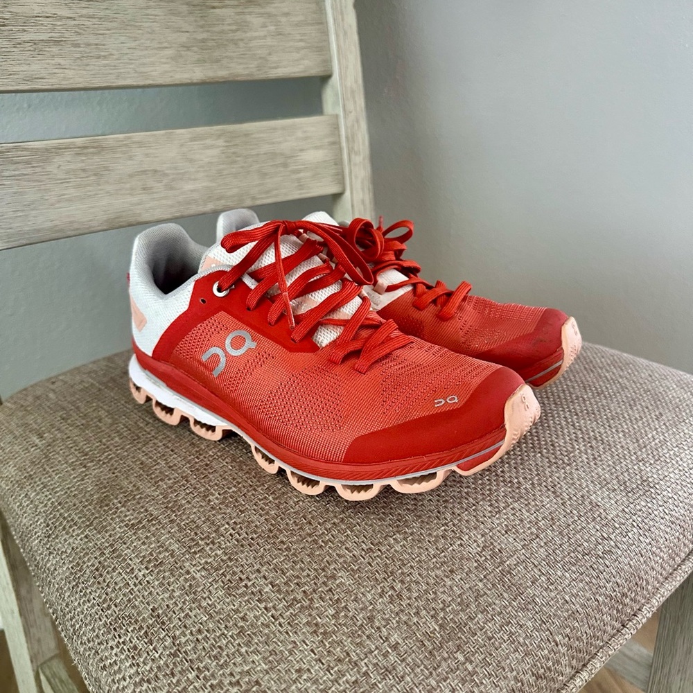 On Running Women's CloudSurfer Running
Shoes Rust/Rose Sz 7.5